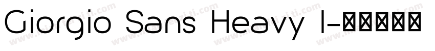 Giorgio Sans Heavy I字体转换